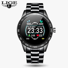Load image into Gallery viewer, LIGE 2020 New steel smart watch men smart watch sport For iPhone Heart rate blood pressure Fitness tracker Creative smartwatch
