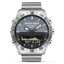 Load image into Gallery viewer, Stainless steel Quartz Watch Dive Military Sport Watches Mens Diving Analog Digital Watch Male Army Altimeter Compass NORTH EDGE