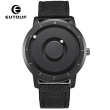 Load image into Gallery viewer, Creative Eutour Watch Blue Rose Gold Black Sliver Magnetic Ball Metal Multinational Watches Man Rubber Sports Clock Male Reloj