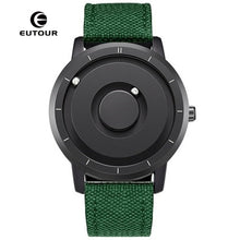 Load image into Gallery viewer, Creative Eutour Watch Blue Rose Gold Black Sliver Magnetic Ball Metal Multinational Watches Man Rubber Sports Clock Male Reloj