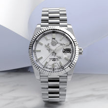 Load image into Gallery viewer, San Martin Retro DATE JUST Business Luxury Sapphire Men Automatic Mechanical Watches Carving Bezel 10Bar BGW-9 Lume Date Window