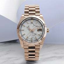 Load image into Gallery viewer, San Martin Retro DATE JUST Business Luxury Sapphire Men Automatic Mechanical Watches Carving Bezel 10Bar BGW-9 Lume Date Window