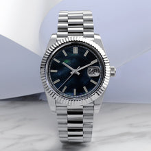 Load image into Gallery viewer, San Martin Retro DATE JUST Business Luxury Sapphire Men Automatic Mechanical Watches Carving Bezel 10Bar BGW-9 Lume Date Window