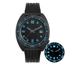 Load image into Gallery viewer, San Martin Diver Black Warrior 6105 Turtle Colorful Super Luminous NH35 Automatic Mechanical Men Watch 20Bar Sapphire Date