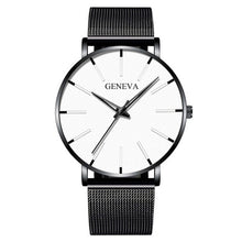Load image into Gallery viewer, GENENA Luxury Men‘s Watch Fashion Mens Watches Brand Blue Mesh Belt Business Watch Men Quartz Wristwatch Clock Relogio Masculino