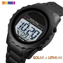 Load image into Gallery viewer, SKMEI Solar Supply Digital Watch Men Lithium Battery Sport Mens Wristwatches Waterproof Date Chrono Watches For Male montre 1585