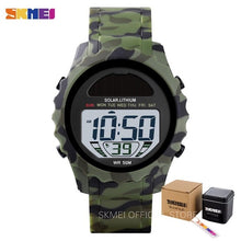 Load image into Gallery viewer, SKMEI Solar Supply Digital Watch Men Lithium Battery Sport Mens Wristwatches Waterproof Date Chrono Watches For Male montre 1585