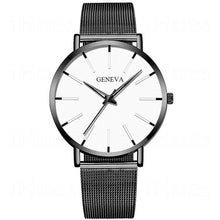 Load image into Gallery viewer, Men's Fashion Ultra Thin Watches Simple Men Business Stainless Steel Mesh Belt Quartz Watch Leather Strap Gift for Boyfriend