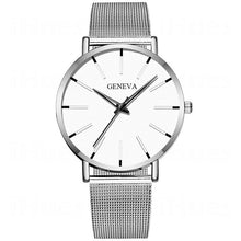 Load image into Gallery viewer, Men's Fashion Ultra Thin Watches Simple Men Business Stainless Steel Mesh Belt Quartz Watch Leather Strap Gift for Boyfriend