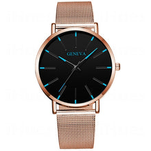 Load image into Gallery viewer, Men's Fashion Ultra Thin Watches Simple Men Business Stainless Steel Mesh Belt Quartz Watch Leather Strap Gift for Boyfriend