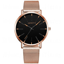 Load image into Gallery viewer, Men's Fashion Ultra Thin Watches Simple Men Business Stainless Steel Mesh Belt Quartz Watch Leather Strap Gift for Boyfriend
