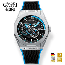 Load image into Gallery viewer, Automatic Mechanical Watch Men Top Brand GATTI Luxury Leather Mens Wristwatches Waterproof Sports Blue Watches Relogio Masculino