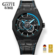 Load image into Gallery viewer, Automatic Mechanical Watch Men Top Brand GATTI Luxury Leather Mens Wristwatches Waterproof Sports Blue Watches Relogio Masculino