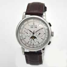 Load image into Gallery viewer, Top Brand 42mm Debert mechanical wristwatches moon Phase White Dial Silver Year Day Month Week 316L SS Case Automatic watch men