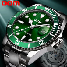 Load image into Gallery viewer, DOM Design Brand Luxury Men Watches Automatic Black Watch Men Stainless Steel Waterproof Business Sport Mechanical Wristwatch