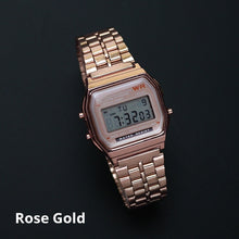 Load image into Gallery viewer, Rose Gold Silver Watches Men Watch Electronic Digital Display Retro Style Clock Men's Relogio Masculin Reloj Hombre homme