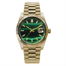 Load image into Gallery viewer, San Martin Retro DATE JUST Business Luxury Sapphire Men Automatic Mechanical Watches Carving Bezel 10Bar BGW-9 Lume Date Window