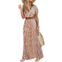 Load image into Gallery viewer, 2020 Summer Beach Maxi Dress Women Floral Print Boho Long Dress Casual V-Neck Split Sexy Party Dress Robe Femme