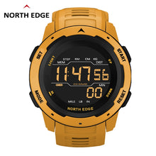 Load image into Gallery viewer, NORTH EDGE Men Digital Watch Men's Sports Watches Dual Time Pedometer Alarm Clock Waterproof 50M Digital Watch Military Clock