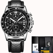 Load image into Gallery viewer, LIGE Luxury Brand Watches Men Six pin Full Stainless steel Military Sport Quartz Watch Man Fashion Casual Business Wristwatches
