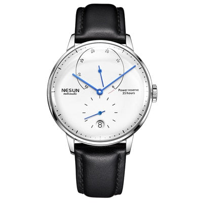 NEW Nesun Mens watches Brand Luxury Automatic Mechanical Watch Leather sapphire Waterproof Relogio Masculi Energy Display N9603