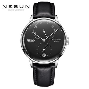 NEW Nesun Mens watches Brand Luxury Automatic Mechanical Watch Leather sapphire Waterproof Relogio Masculi Energy Display N9603