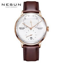 Load image into Gallery viewer, NEW Nesun Mens watches Brand Luxury Automatic Mechanical Watch Leather sapphire Waterproof Relogio Masculi Energy Display N9603
