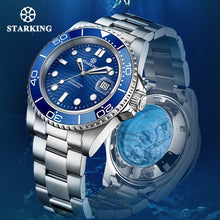 Load image into Gallery viewer, STARKING Automatic Watch Men 40mm Green Water Ghost Watch Japan Movt Mechanical Wrist watches 100M Waterproof Relogio
