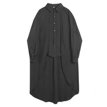 Load image into Gallery viewer, [EAM] Women Black Back Long Big Size Blouse New Lapel Long Sleeve Loose Fit Shirt Fashion Tide Spring Autumn 2020 19A-a564
