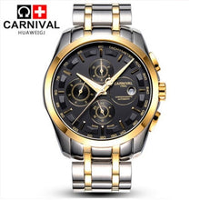 Load image into Gallery viewer, Automatic mechanical switzerland brand men wristwatches fashion luxury leather strap watch waterproof 100M clock relogio reloj
