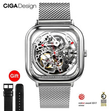 Load image into Gallery viewer, CIGA Design CIGA Watch Automatic Hollowing Mechanical Watch Fashion Watch Male Square Mechanical Watch
