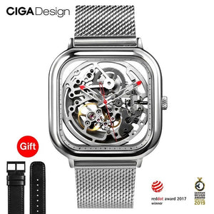 CIGA Design CIGA Watch Automatic Hollowing Mechanical Watch Fashion Watch Male Square Mechanical Watch