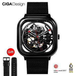 CIGA Design CIGA Watch Automatic Hollowing Mechanical Watch Fashion Watch Male Square Mechanical Watch