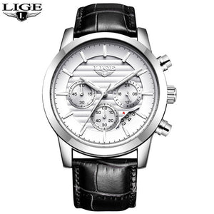 2020 LIGE Mens Watches Top Brand Luxury Business Quartz Wristwatch Men Casual Leather Waterproof Soprts Watch Relogio Masculino