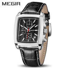 Load image into Gallery viewer, MEGIR Official Quartz Men Watch Genuine Leather Watches Clock Men Chronograph Watch Relogio Masculino for Man Male Students 2028
