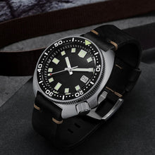 Load image into Gallery viewer, San Martin Upgraded Version Turtle Diver Watch 20 Bar Stainless Steel Men Automatic Mechanical Sapphire Horween Leather Luminous
