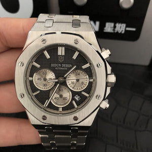 watch men luxury steel quartz watch men business chronograph watch sports Wristwatches 30M waterproof