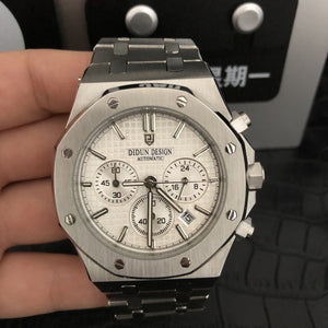 watch men luxury steel quartz watch men business chronograph watch sports Wristwatches 30M waterproof