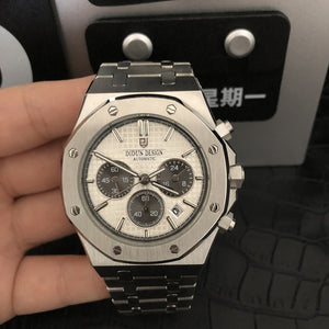 watch men luxury steel quartz watch men business chronograph watch sports Wristwatches 30M waterproof