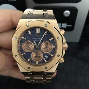 watch men luxury steel quartz watch men business chronograph watch sports Wristwatches 30M waterproof