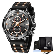 Load image into Gallery viewer, 2020 LIGE New Military Silicone Sport Men Watches Fashion Luxury Watch Business Dress Quartz Watch Man Waterproof Luminous Clock
