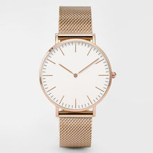 Load image into Gallery viewer, Fashion Women Watches Ultra Thin Stainless Steel Mesh Belt Quartz Wrist Watch Ladies Dress Watch Classic Rose Gold Clock Casual
