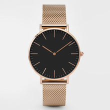 Load image into Gallery viewer, Fashion Women Watches Ultra Thin Stainless Steel Mesh Belt Quartz Wrist Watch Ladies Dress Watch Classic Rose Gold Clock Casual
