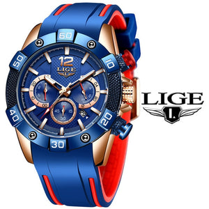 LIGE 2020 New Casual Fashion Mens Watches Top Brand Luxury Clock Sport Chronograph Waterproof Quartz Watch Men Relogio Masculino