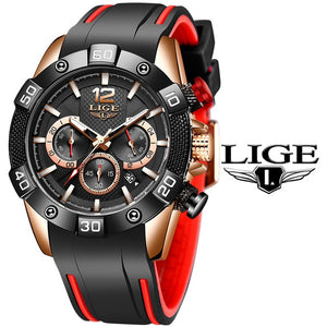 LIGE 2020 New Casual Fashion Mens Watches Top Brand Luxury Clock Sport Chronograph Waterproof Quartz Watch Men Relogio Masculino