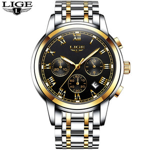 LIGE Mens Watches Fashion Top Brand Luxury Business Automatic Mechanical Watch Men Casual Waterproof Watch Relogio Masculino+Box