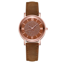 Load image into Gallery viewer, 2020 Starry Sky Dial Watches for Women Fashion Roman Scale Rhinestone Leather Ladies Quartz Watch Female Wrist Watch reloj mujer
