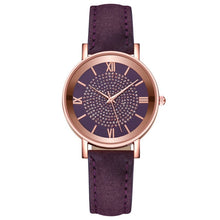 Load image into Gallery viewer, 2020 Starry Sky Dial Watches for Women Fashion Roman Scale Rhinestone Leather Ladies Quartz Watch Female Wrist Watch reloj mujer
