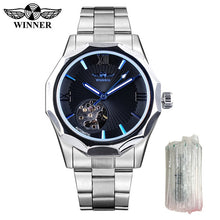 Load image into Gallery viewer, Jaragar 2020 Blue Glass Aviator Series Military True Men Sport Automatic Wrist Watch Top Brand Luxury Mechanical Male Clock Hour
