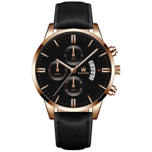 2020 Relogio Masculino Watches Men Fashion Sport Stainless Steel Case Leather Strap Watch Quartz Business Wristwatch Reloj Hombr